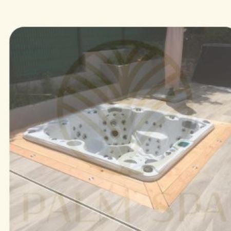 Création d'un spa encastré dans une terrasse à Mougins (06)